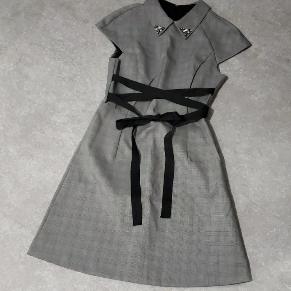 Zara Jewelry checked dresss